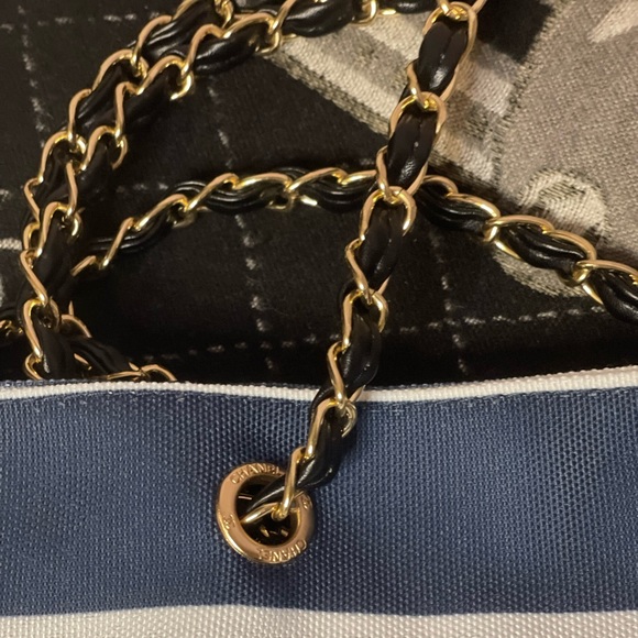 Blue/Gold Canvas Tote Bag - Picture 2 of 7